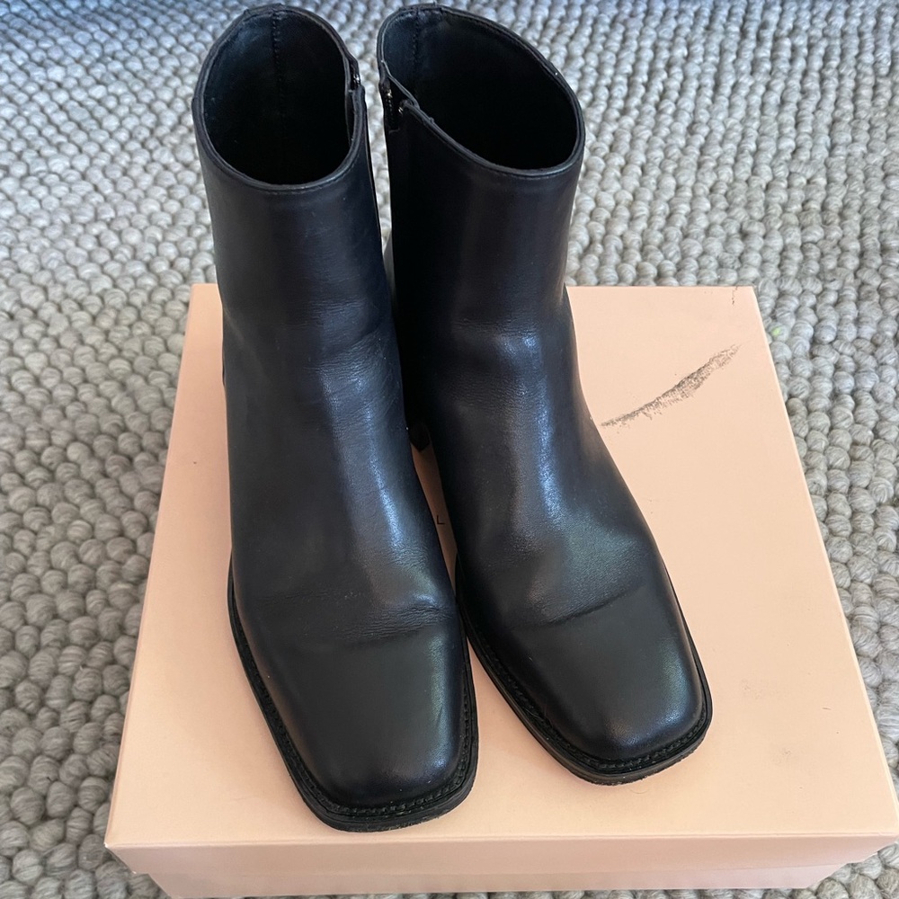 Loeffler Randall Beck Black Low Heel Bootie, size 8.5